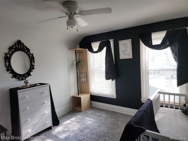 3705 Sancroft Ave, West Bloomfield, MI 48324 - carpeted bedroom with baseboards and ceiling fan