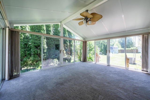 3813 Green Acre Dr, Saint Joseph, MI 49085 - unfurnished sunroom with ceiling fan