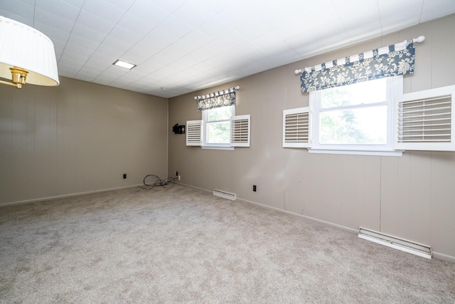 3813 Green Acre Dr, Saint Joseph, MI 49085 - carpeted empty room featuring a baseboard radiator and baseboards