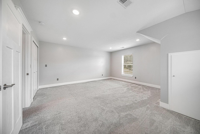 2807 Bartlett Rd, Pleasant Lake, MI 49272 - below grade area featuring carpet flooring and recessed lighting