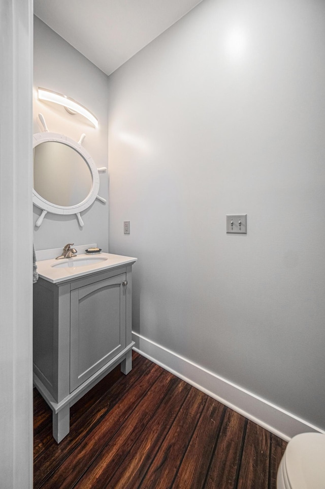 2807 Bartlett Rd, Pleasant Lake, MI 49272 - half bath featuring wood finished floors and vanity