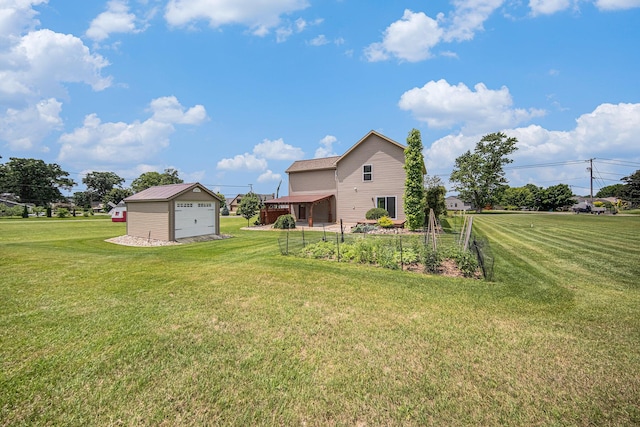 2807 Bartlett Rd, Pleasant Lake, MI 49272 - view of yard with a garage and an outbuilding
