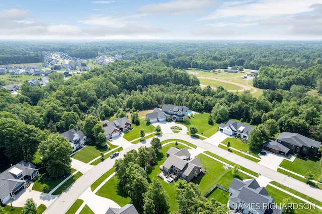 12974 Boulderway Trl, Grand Haven, MI 49417 - aerial view of residential area featuring a heavily wooded area