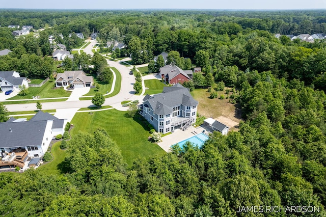 12974 Boulderway Trl, Grand Haven, MI 49417 - aerial view of a heavily wooded area and a pool