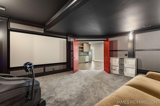 12974 Boulderway Trl, Grand Haven, MI 49417 - view of carpeted home theater room