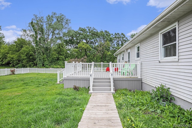 11508 Grand Blanc Rd, Gaines, MI 48436 - view of yard with a deck