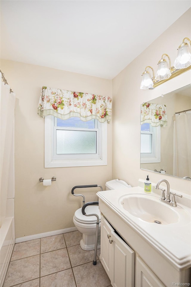 11508 Grand Blanc Rd, Gaines, MI 48436 - full bathroom featuring vanity, healthy amount of natural light, and tile patterned flooring
