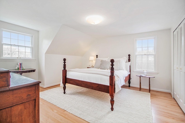 5145 Hensley Dr, Ann Arbor, MI 48103 - bedroom featuring light wood-type flooring, multiple windows, and a closet