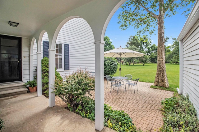 5145 Hensley Dr, Ann Arbor, MI 48103 - view of patio / terrace featuring outdoor dining space