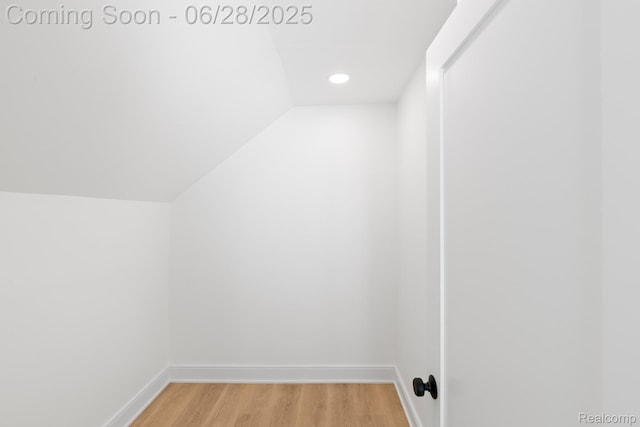 1590 Chapin Ave, Birmingham, MI 48009 - additional living space featuring light wood-style floors, vaulted ceiling, and recessed lighting