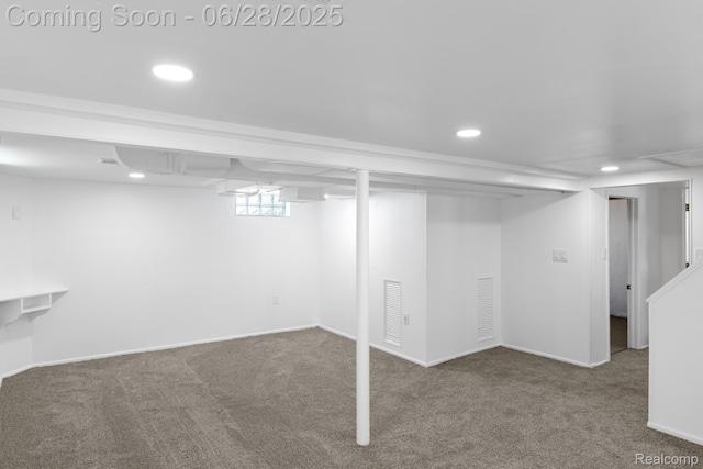 1590 Chapin Ave, Birmingham, MI 48009 - basement with carpet floors and recessed lighting