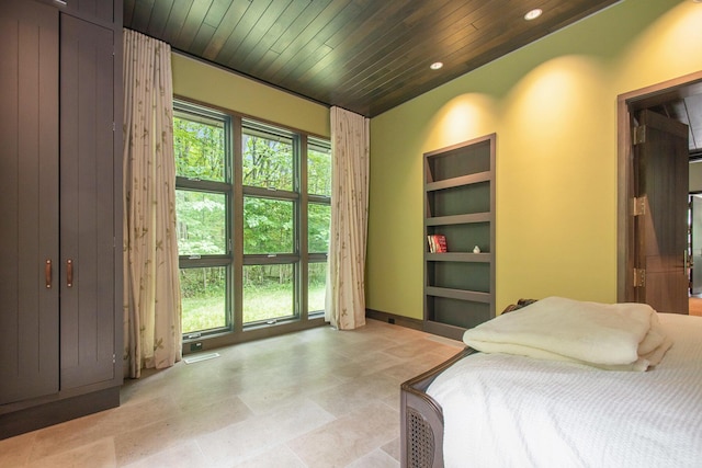 7085 Youngren Rd, Three Oaks, MI 49128 - bedroom with recessed lighting and wooden ceiling