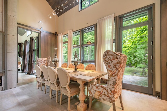 7085 Youngren Rd, Three Oaks, MI 49128 - dining area with plenty of natural light and a high ceiling
