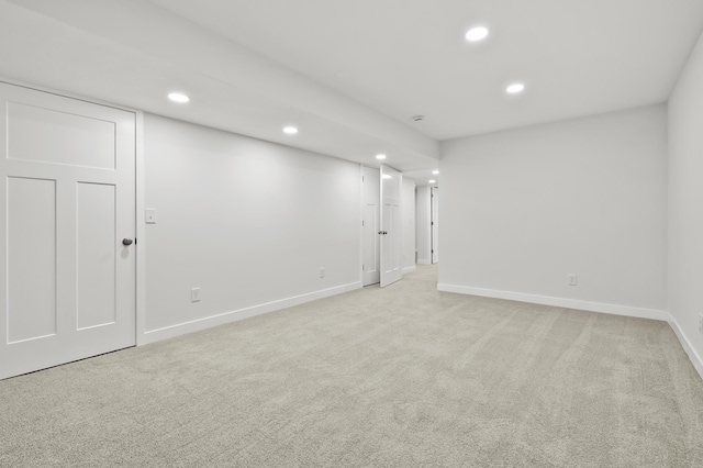 5661 Attleberry Ave, Kalamazoo, MI 49009 - finished below grade area with recessed lighting and light carpet