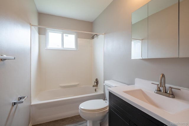 20327 Ellis St, Roseville, MI 48066 - bathroom featuring shower / bath combination, vanity, and wood finished floors