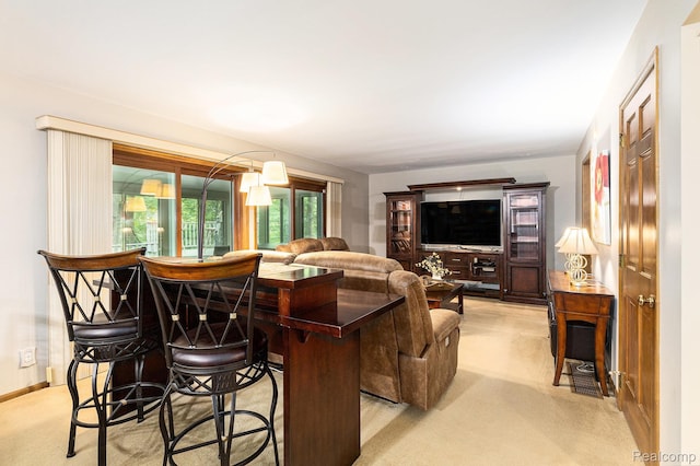 3349 Shimmons Rd, Auburn Hills, MI 48326 - living area featuring light carpet and baseboards