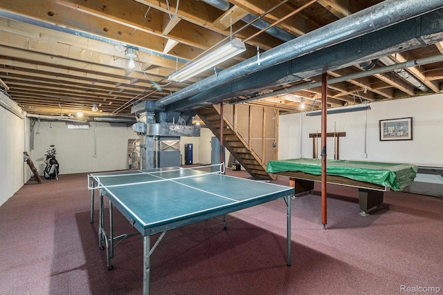 3349 Shimmons Rd, Auburn Hills, MI 48326 - recreation room featuring carpet and pool table
