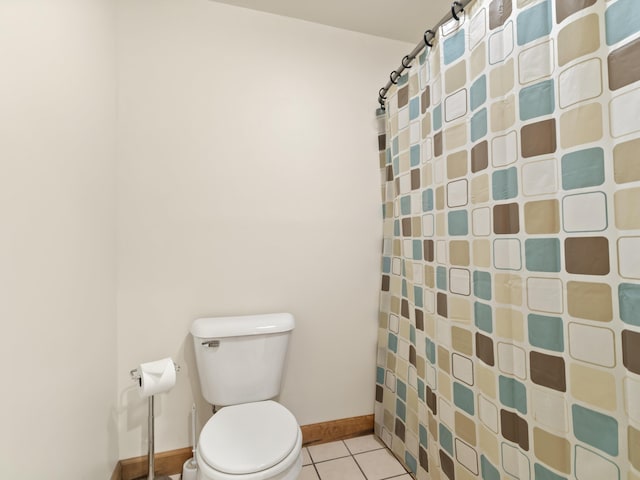 11713 Linderman Rd, Bear Lake, MI 49614 - full bathroom featuring a shower with shower curtain and tile patterned flooring