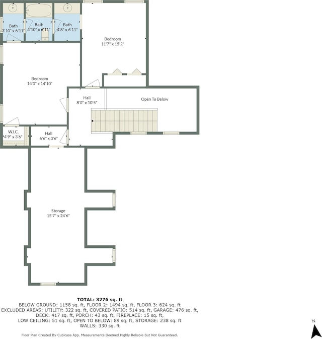 11713 Linderman Rd, Bear Lake, MI 49614 - view of property floor plan