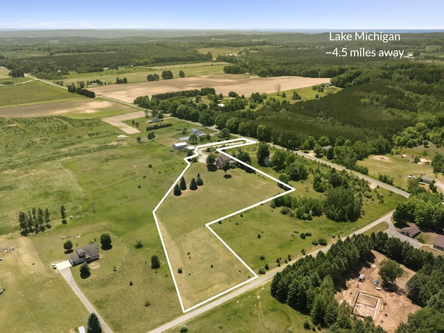 11713 Linderman Rd, Bear Lake, MI 49614 - view of rural area featuring property parcel outlined