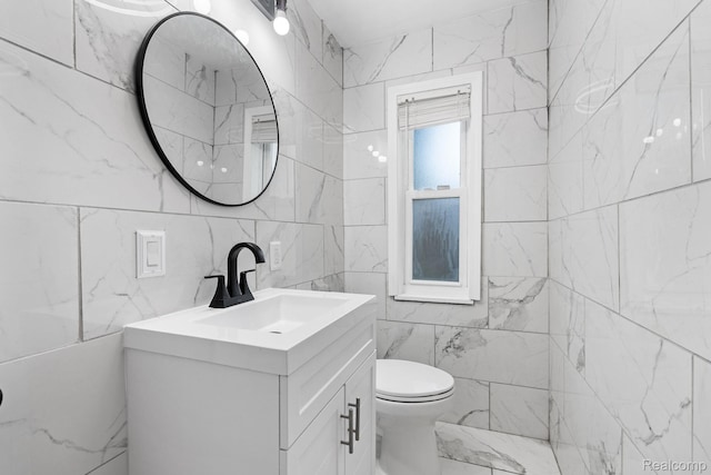 13356 Kilbourne St, Detroit, MI 48213 - bathroom with tile walls and vanity