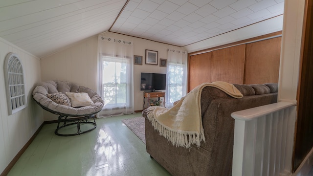 18216 S Schwark Rd, Three Oaks, MI 49128 - living room with lofted ceiling and hardwood / wood-style flooring