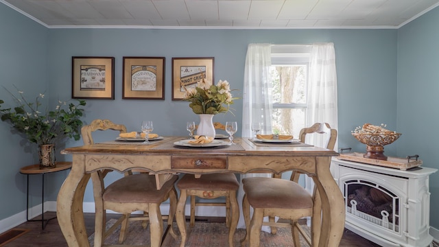 18216 S Schwark Rd, Three Oaks, MI 49128 - dining room with crown molding and wood finished floors