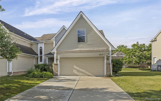 29719 Monterey Cir, Farmington, MI 48336 - traditional-style house with a front yard, driveway, brick siding, and an attached garage