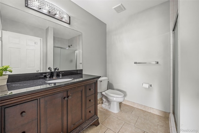 29719 Monterey Cir, Farmington, MI 48336 - bathroom featuring vanity, a shower stall, and tile patterned flooring