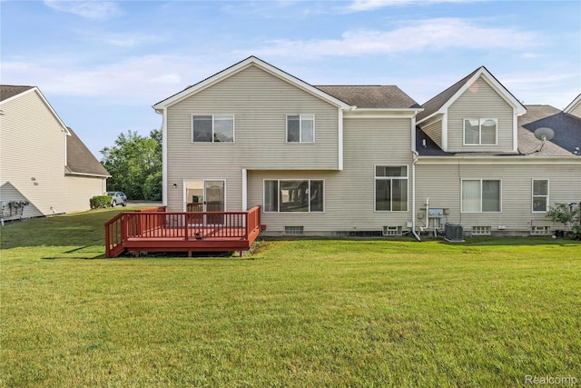 29719 Monterey Cir, Farmington, MI 48336 - back of house with a wooden deck and a yard