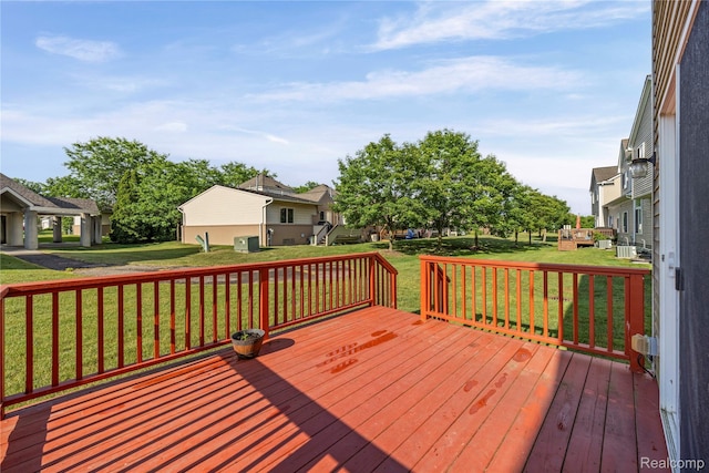 29719 Monterey Cir, Farmington, MI 48336 - deck with a residential view and a lawn