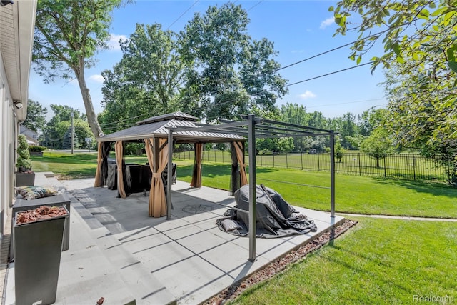 25893 Golf Pointe Dr, Southfield, MI 48075 - view of patio with a gazebo