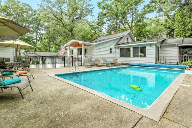 46210 Perkins Blvd, New Buffalo, MI 49117 - view of swimming pool with a patio area