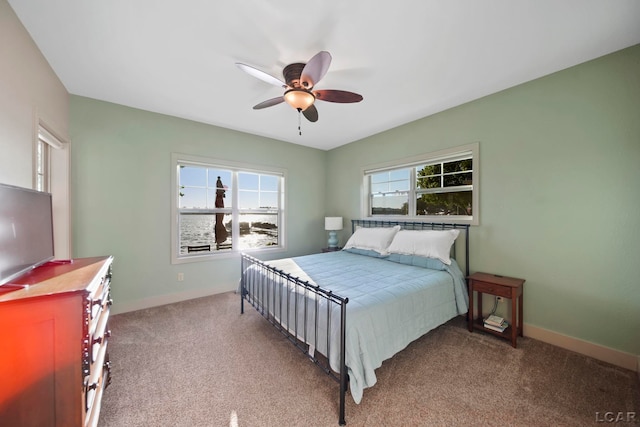 4078 Woodland Ave, Manitou Beach, MI 49253 - bedroom featuring carpet and ceiling fan