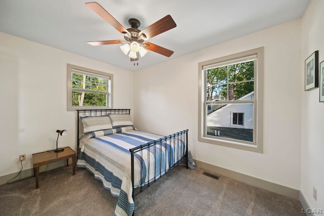 4078 Woodland Ave, Manitou Beach, MI 49253 - bedroom featuring carpet floors and a ceiling fan