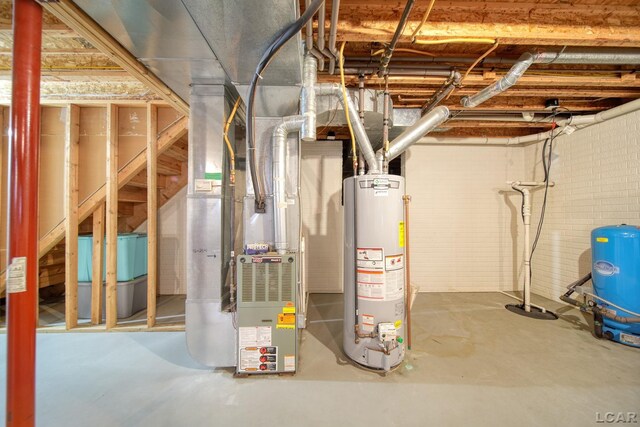 2099 Friar Tuck Cir, Adrian, MI 49221 - utilities with gas water heater and heating unit