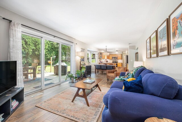 2211 Skyline Dr NW, Grand Rapids, MI 49504 - living area with light wood-style flooring