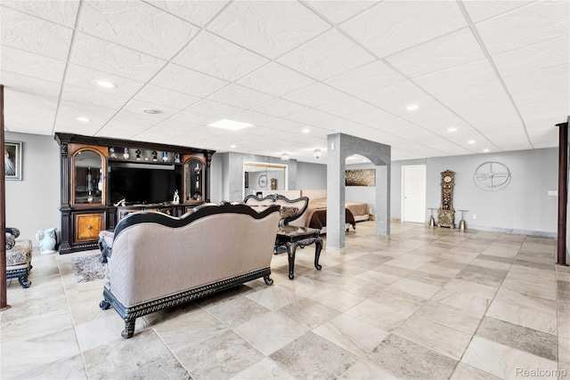 4303 S Lake Ln, Shelby Twp, MI 48316 - living room with recessed lighting