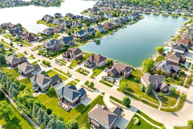 4303 S Lake Ln, Shelby Twp, MI 48316 - aerial perspective of suburban area featuring a large body of water