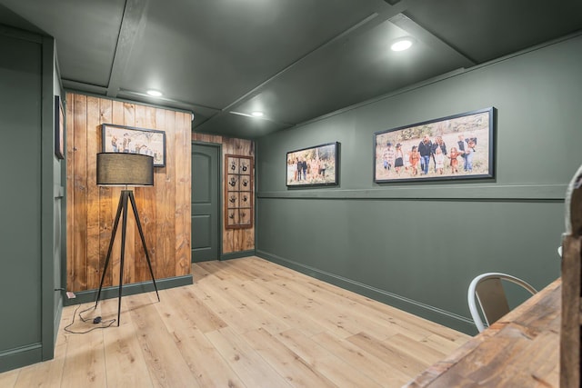 13451 S Waldron Rd, Waldron, MI 49288 - office with recessed lighting and light wood-style floors