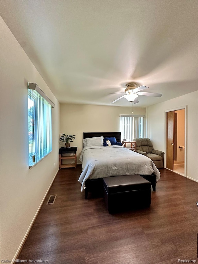 31441 Orchard Brook Ct, Farmington Hills, MI 48336 - bedroom featuring a ceiling fan and dark wood finished floors