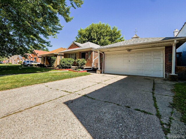 16039 Fordham St, Detroit, MI 48205 - view of front facade with brick siding and a front lawn