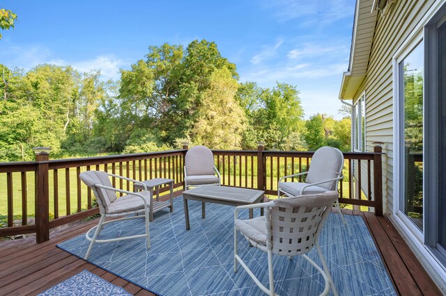 3229 Nighthawk Ln, Battle Creek, MI 49015 - view of wooden deck