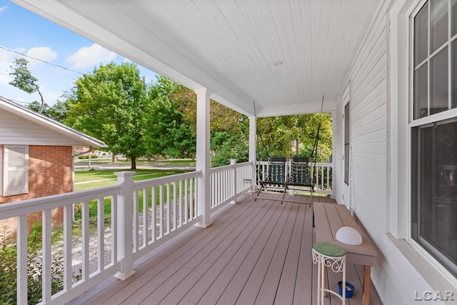 1044 Michigan Ave, Adrian, MI 49221 - view of wooden porch