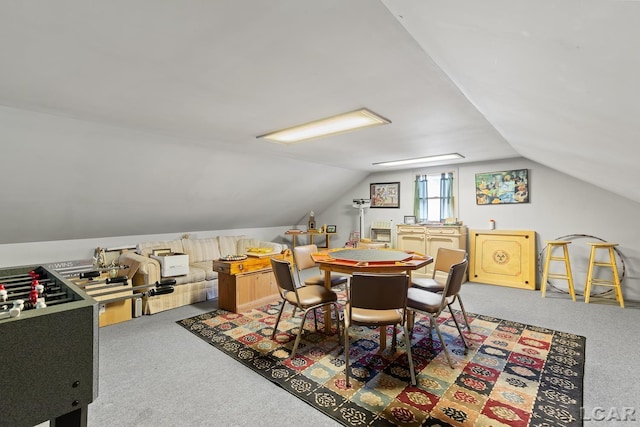 1044 Michigan Ave, Adrian, MI 49221 - dining room with carpet flooring and lofted ceiling