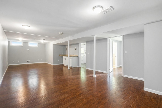 2375 Pontiac Trl, Ann Arbor, MI 48105 - below grade area featuring wood finished floors and baseboards