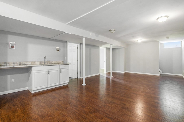 2375 Pontiac Trl, Ann Arbor, MI 48105 - basement featuring a sink and wood finished floors