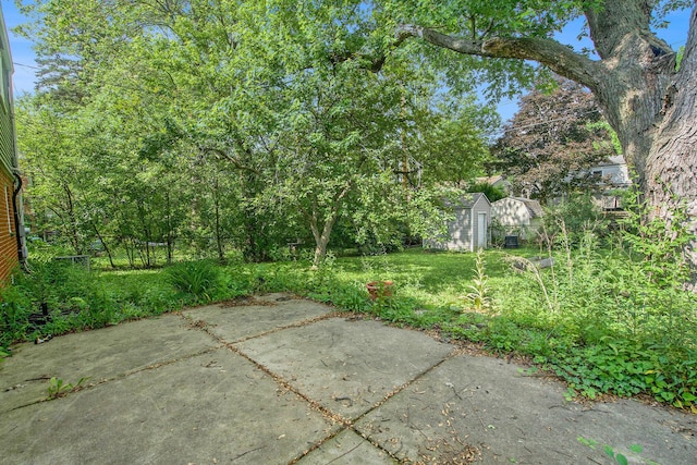 2375 Pontiac Trl, Ann Arbor, MI 48105 - view of patio featuring a storage shed