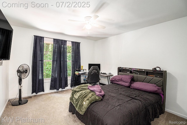 3708 Eaton Gate Ln, Auburn Hills, MI 48326 - carpeted bedroom featuring baseboards and ceiling fan