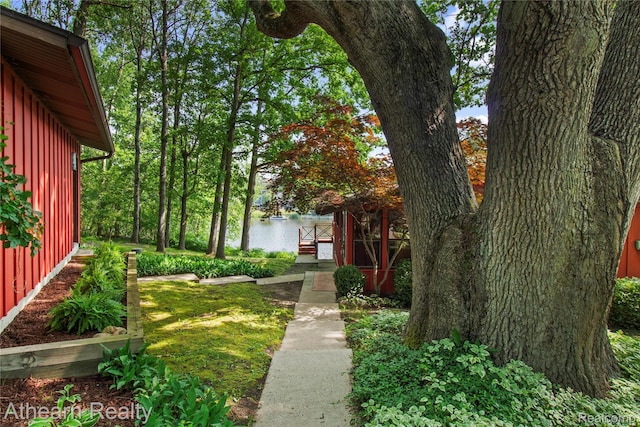 6600 W Shore Dr, Weidman, MI 48893 - view of yard featuring a water view